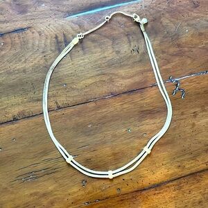 MADEWELL LAYERED GOLD PLATED ADJUSTABLE NECKLACE